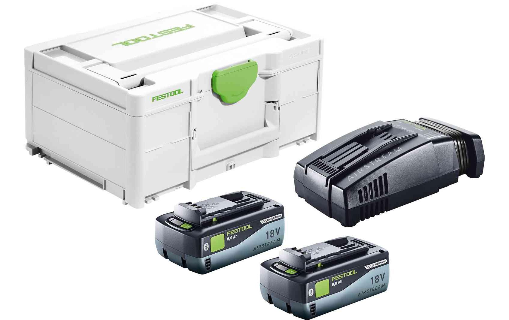 Basis-Set 18 V 2x 8 Ah Akku & SCA 16 Ladegerät<br>Akku & Ladegerät Set im Systainer Koffer