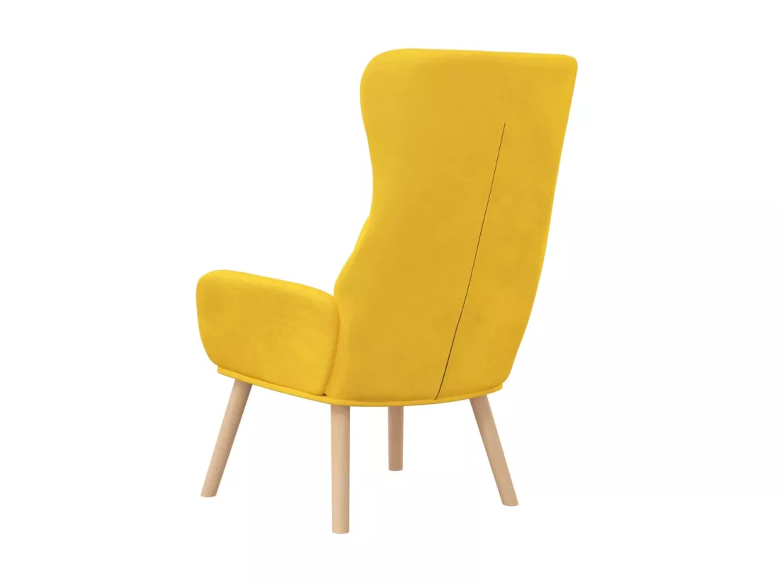 Chaise de relaxation Jaune moutarde Velours