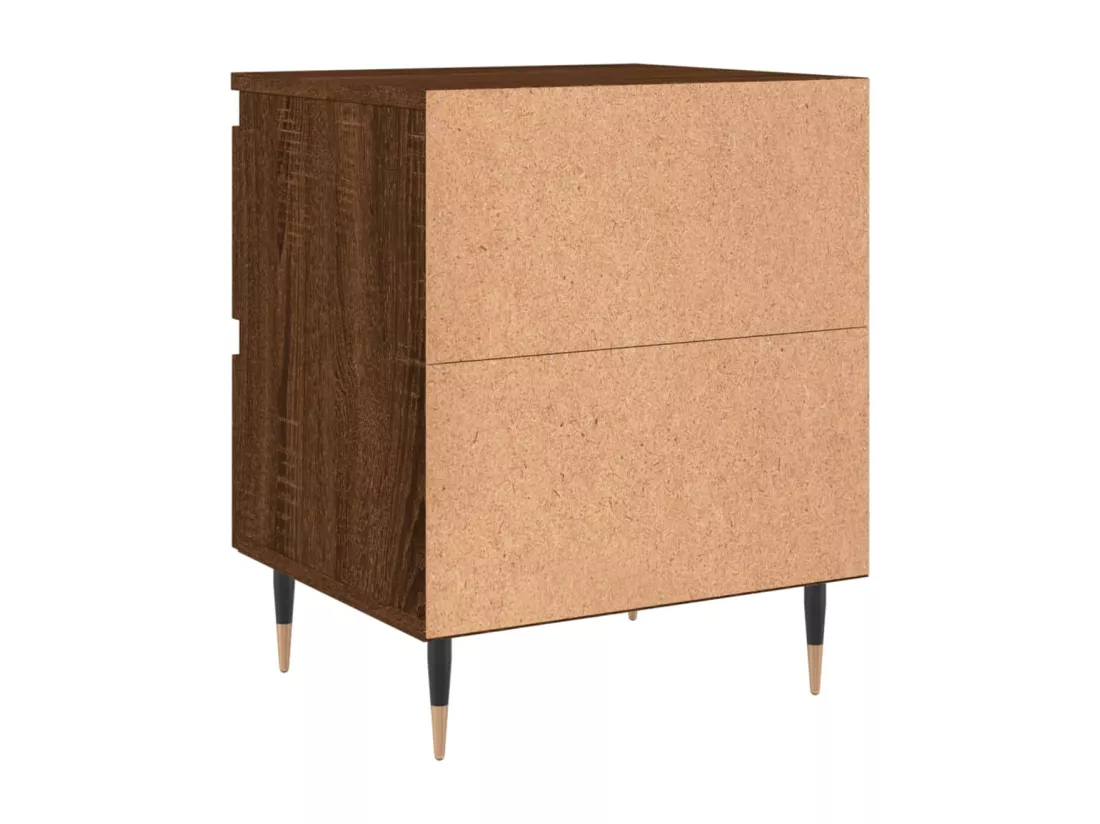 Table de chevet chêne marron 40x35x50 cm bois d’ingénierie