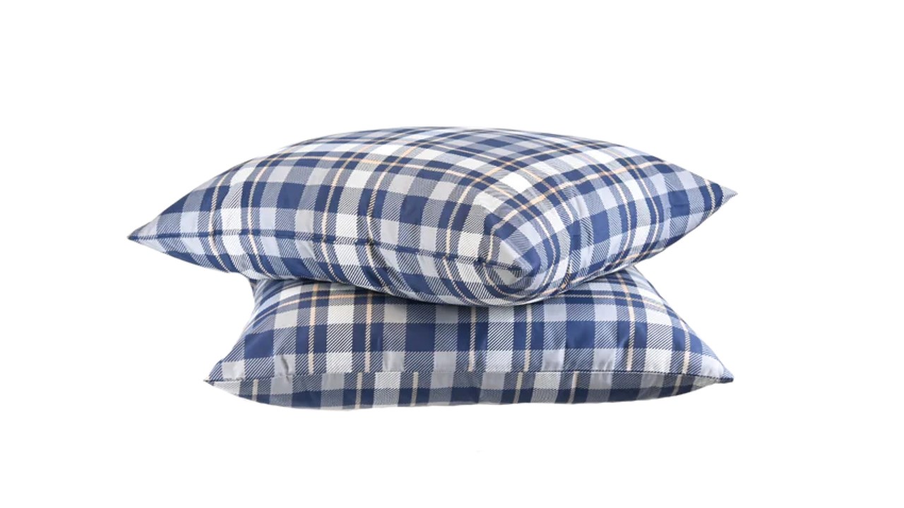 HappyBed Tartan - kussensloop (set van 2 stuks) blauw