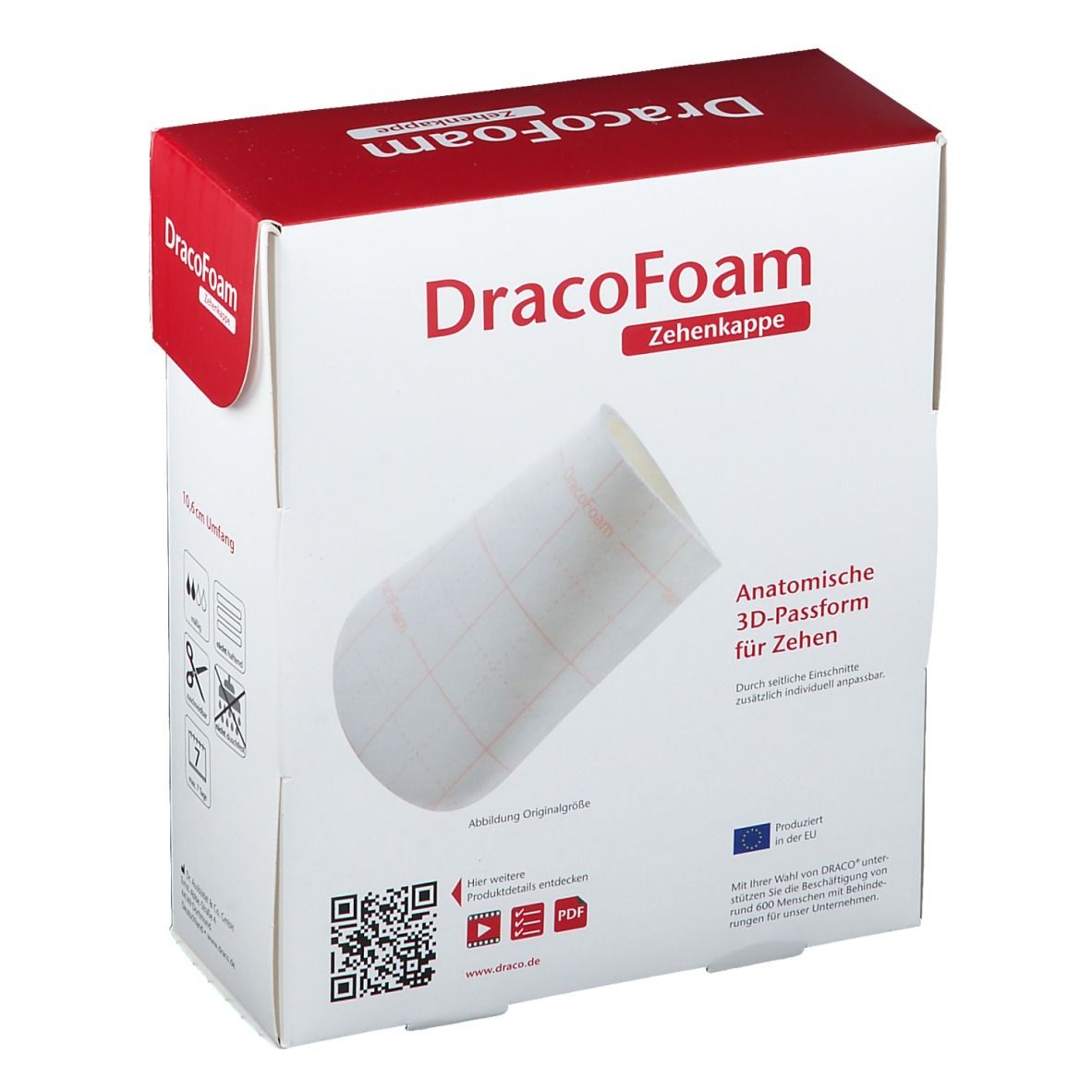 DracoFoam Zehenkappe bis 10,6 cm