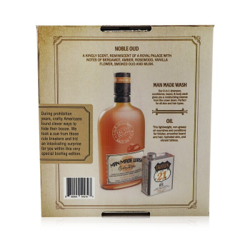 18.21 Man Made Book of Good Grooming Gift Set Volume 5: Noble Oud (Wash 532ml   Oil 60ml )  2pcs
