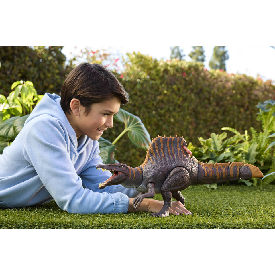 Jurassic World Rebirth Tail Thrasher Spinosaurus actiefiguur