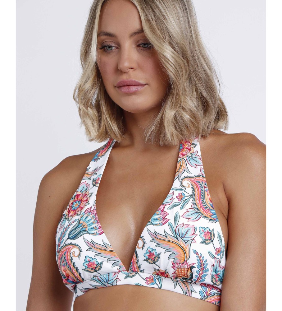 Biquíni Admas Halter Branco Paisley branco
