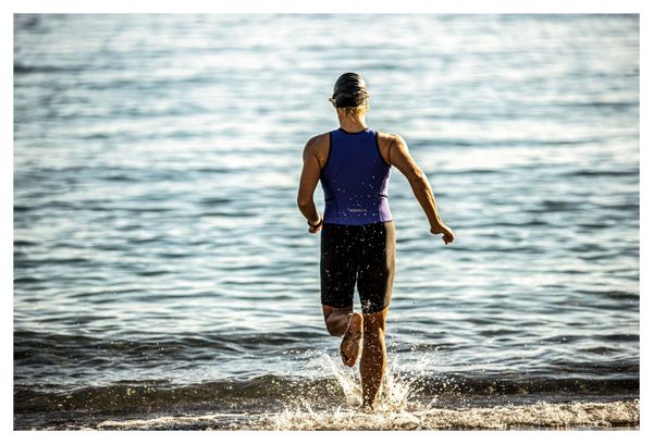 Combinaison de Triathlon Manches Courtes Rogelli Florida Bleu/Noir