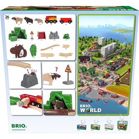 BRIO 33988 Togbane med nordiske dyr