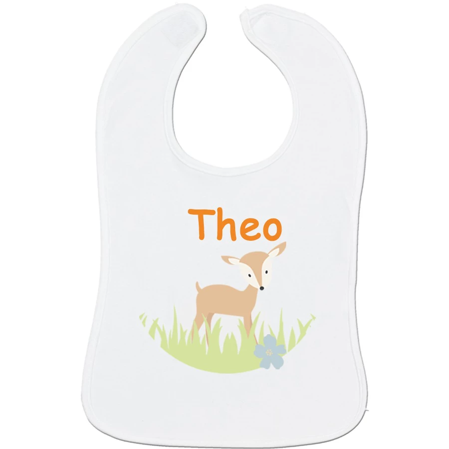 Schnullireich Geschenkset mit Namen Teddy: Puresigns Kinderbesteck mit Gravur + Lätzchen Silber