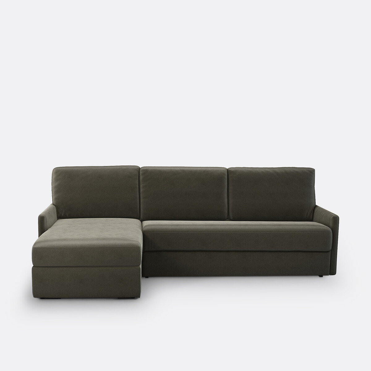 LA REDOUTE INTERIEURS<br>Sofá-cama de canto em veludo, espuma Marta
