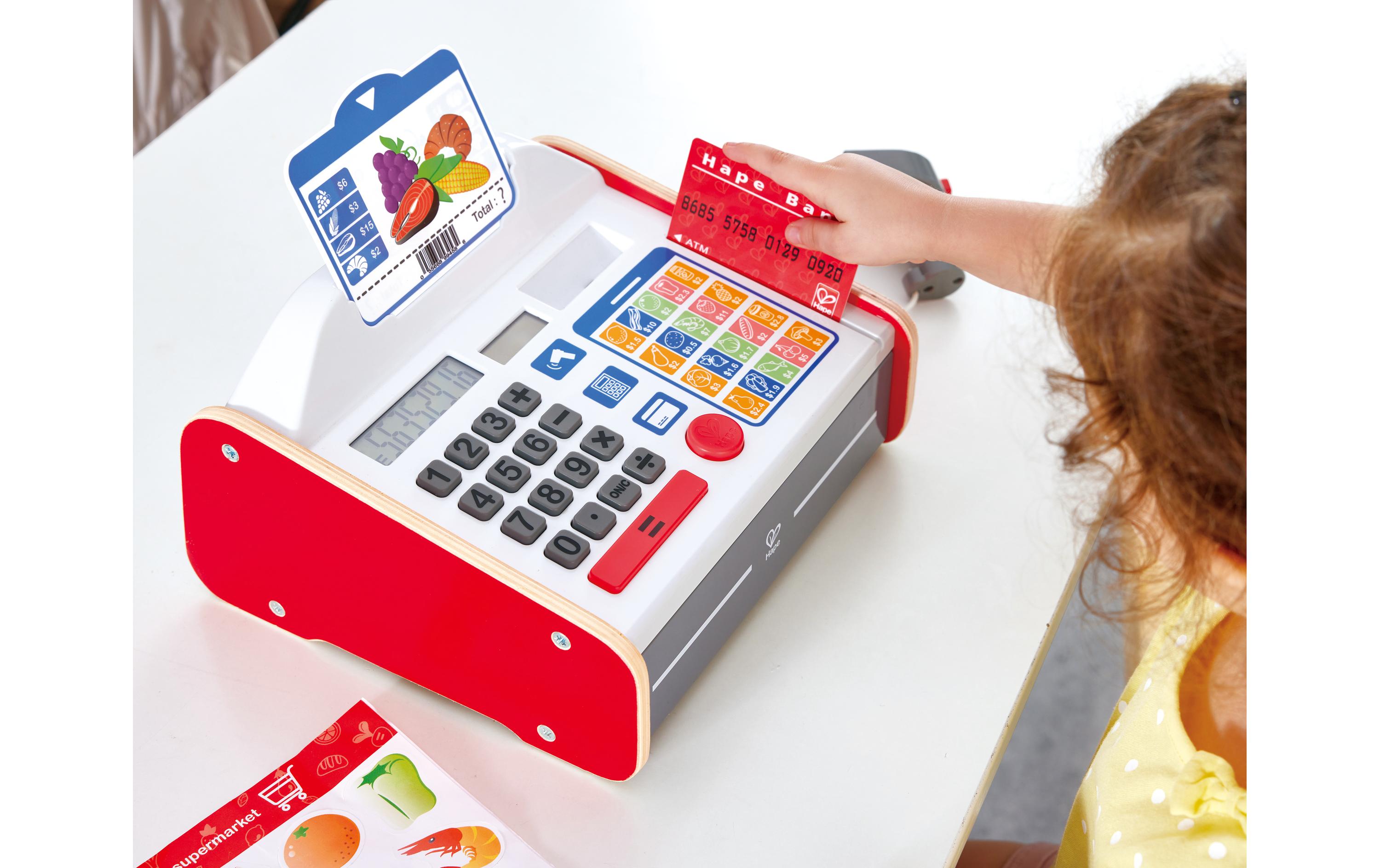 Spielkasse mit SoundSpielkassen-Set mit Licht, Soundeffekten und einem Taschenrechner