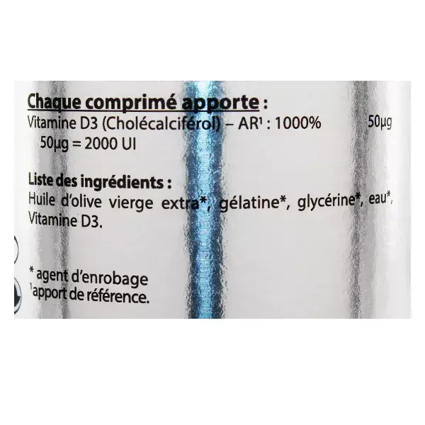 Vit'all+ Vitamine D3 2000 UI 250 capsules huileuses