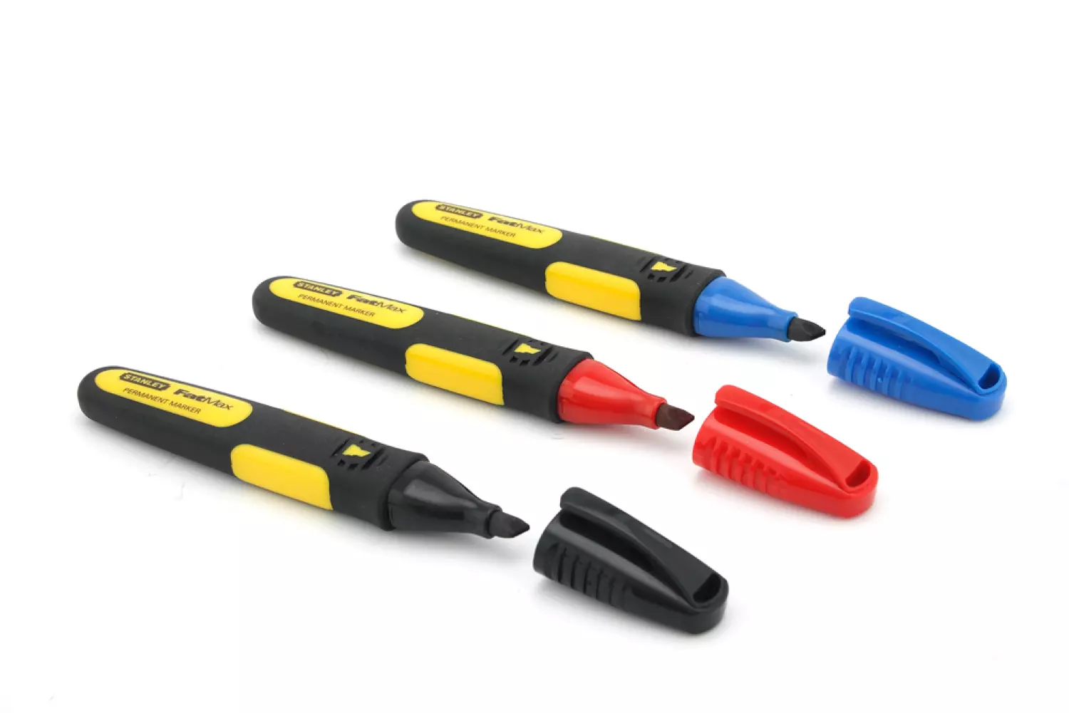 Stanley 0-47-315 FatMax watervaste markeerstiften - rood / zwart / blauw