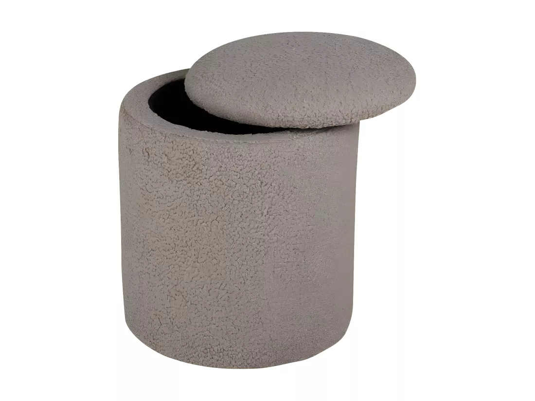 Pouf Coffre Tissu Bouclette 