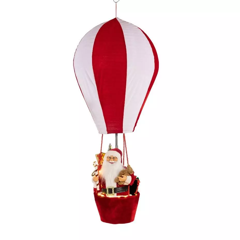 Père Noël en Montgolfière (H150 cm) À tout vent