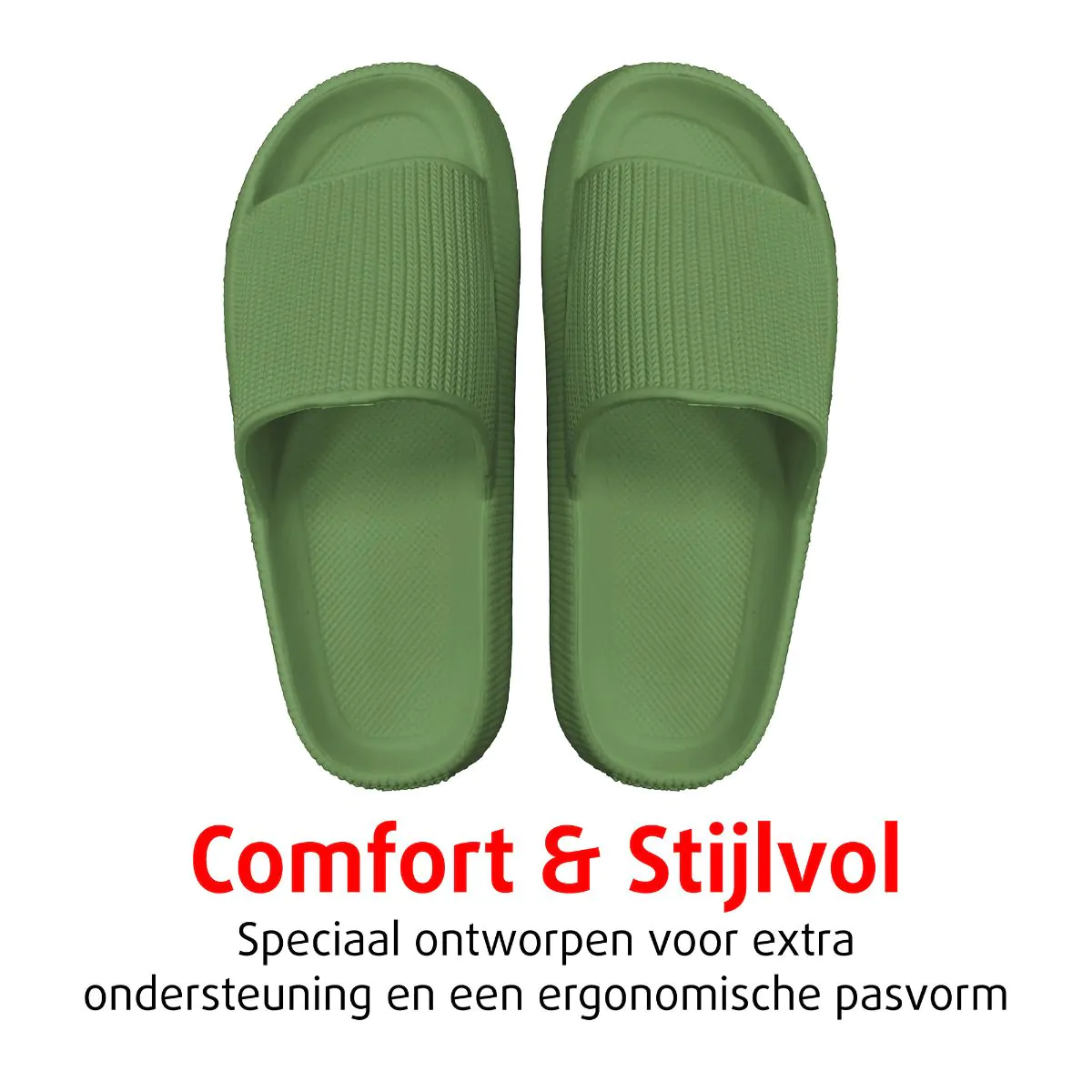 Orthopedische Zomer Badslippers (Olijfgroen)