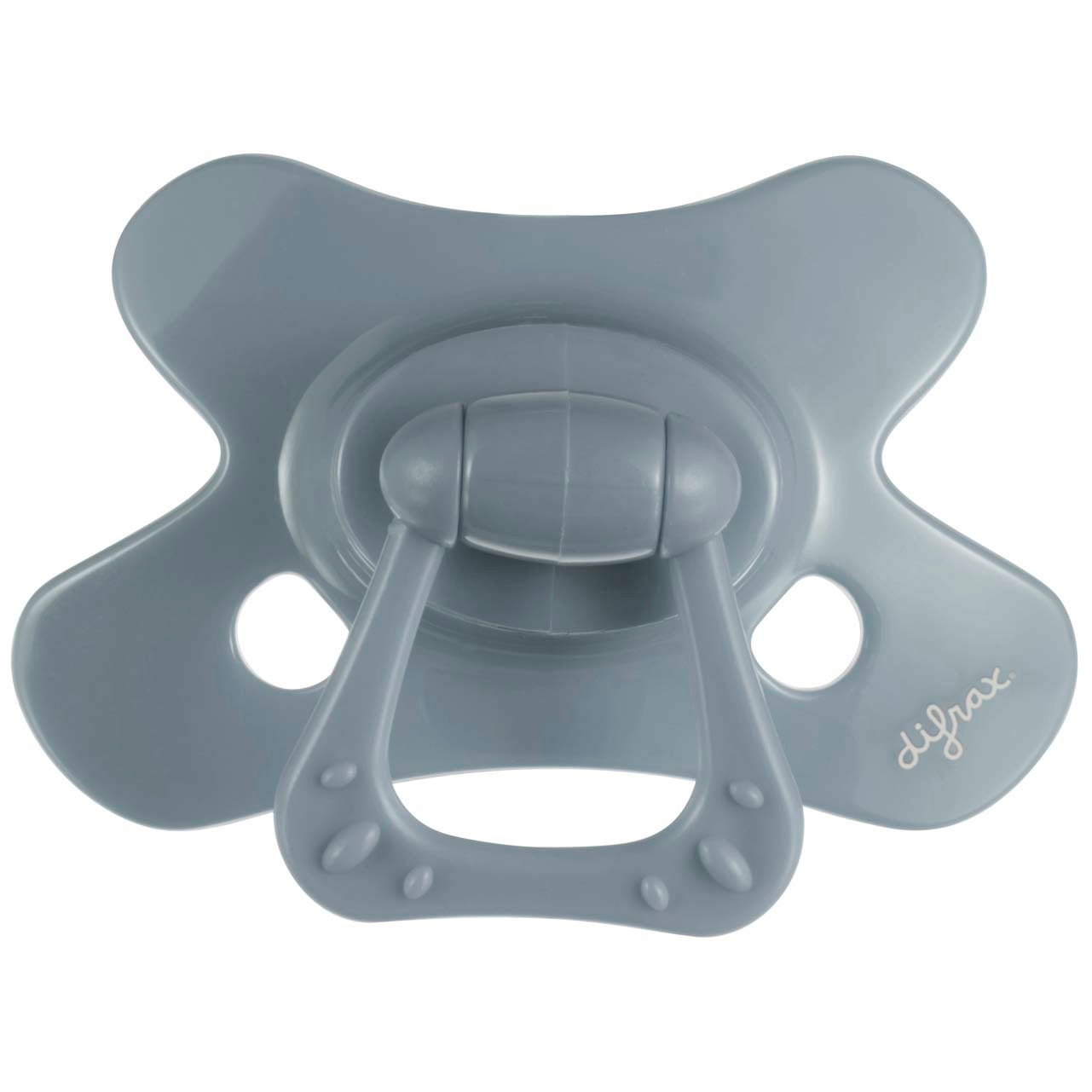 Difrax fopspeen Pure 6+ mnd grijs
