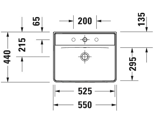 DURAVIT Wastafel D-Neo 55 x 44 cm wit glanzend 2366550000