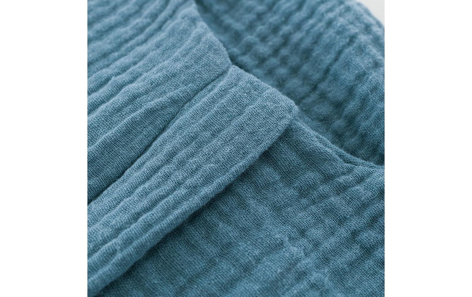 Baby-Sommerschlafsack jeansblauLeichter Sommerschlafsack aus Baumwollmusselin perfekt für warme Sommernächte