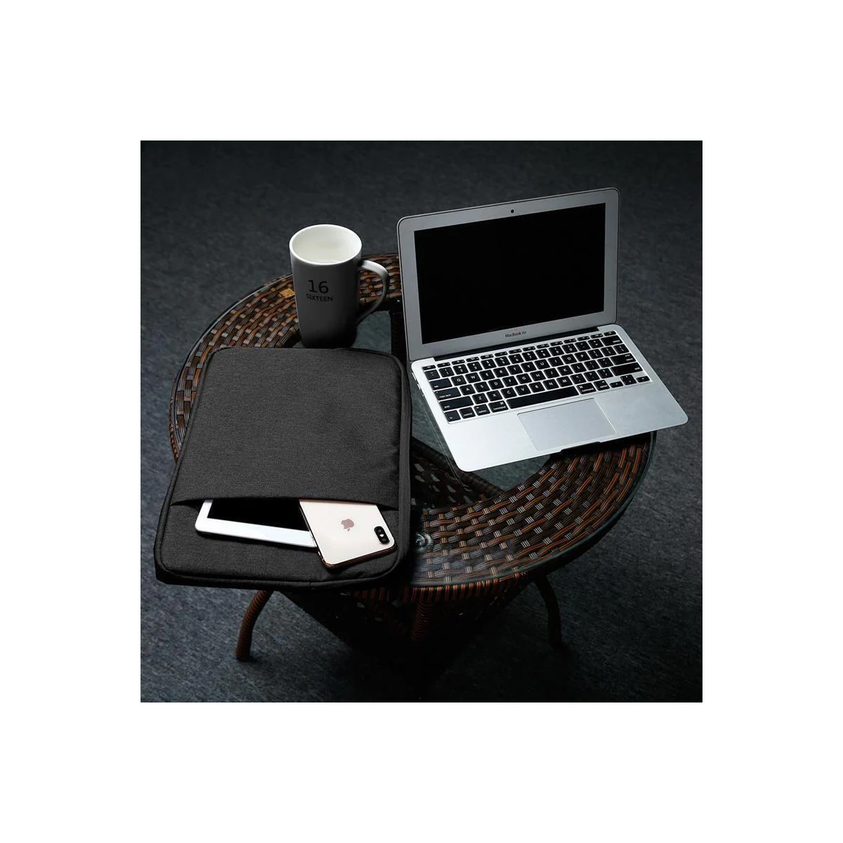 Laptopveske deksel 13.3 Toll (svart)