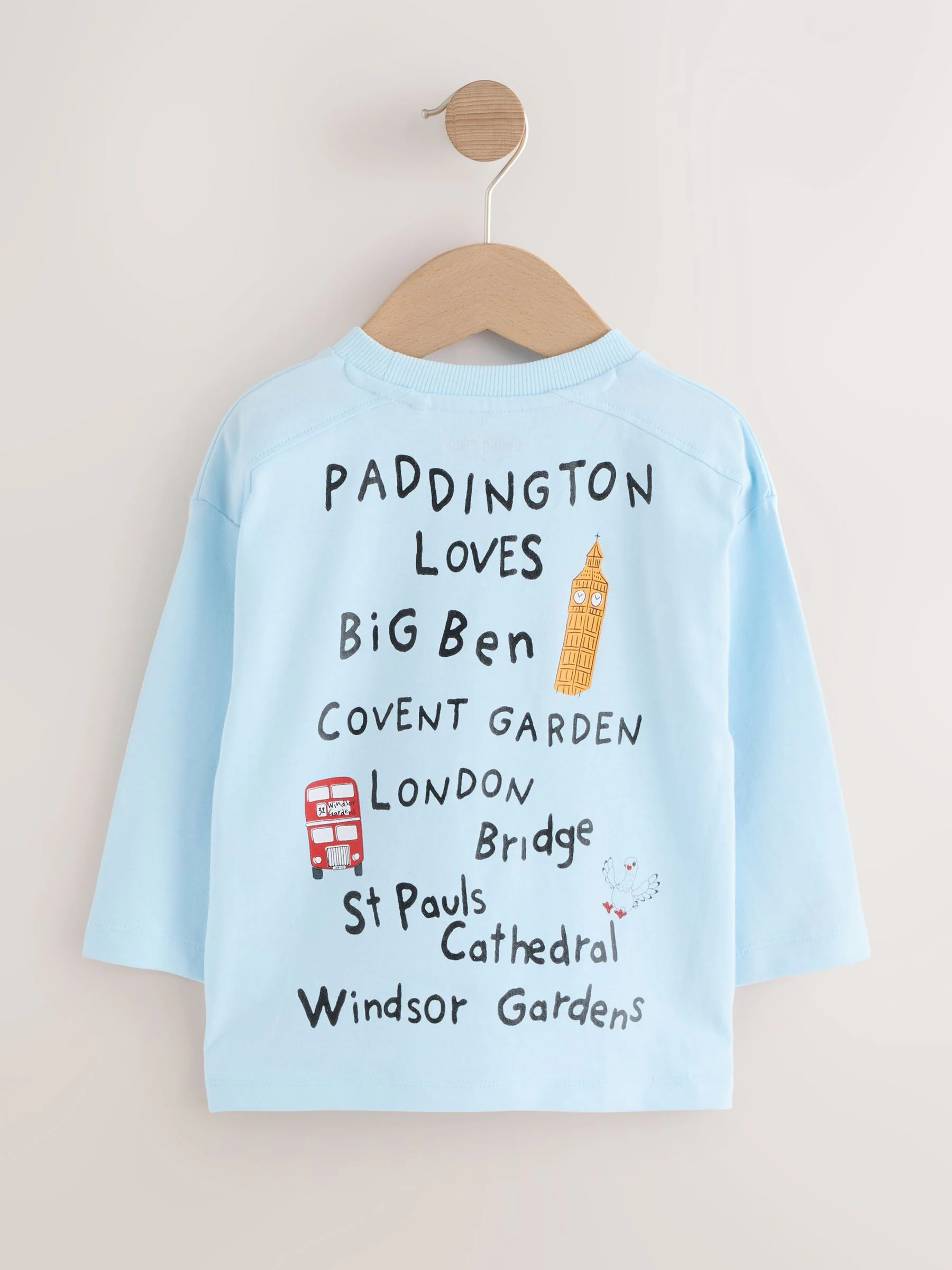 Blauw - Paddington T-shirt met lange mouwen (12mnd -8jr)
