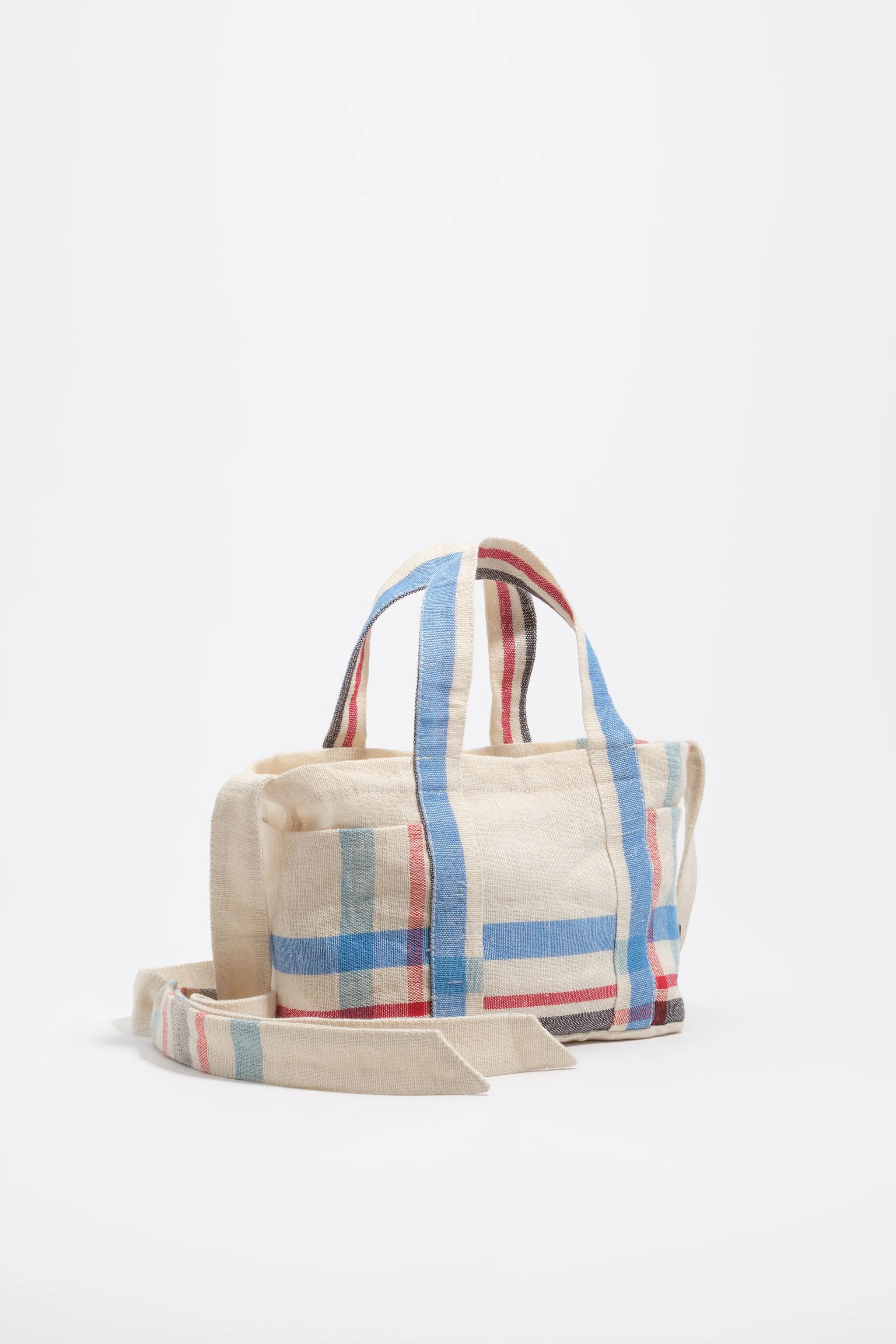 Bolsa pequena de linho cor creme