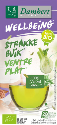 Damhert Tea Time Fenouil Infusion D'Herbes Ventre Plat 20 Sachets