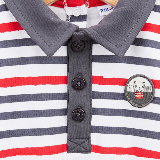 Panda & Coccinelle Polo manches courtes   Wild        1 mois   de               P'tit bisou