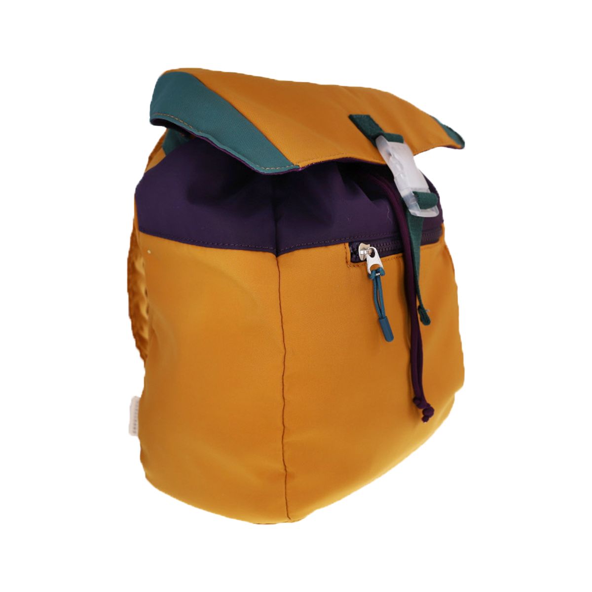 Sac à dos enfant color block bleu et jaune Roodoudou
