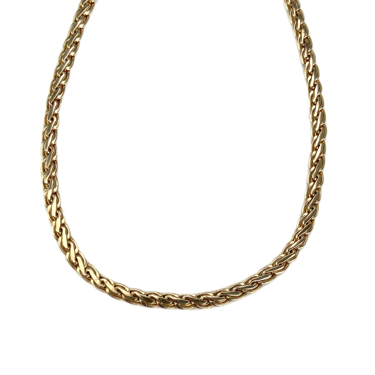Collier d'occasion or 750 jaune maille festonnée 42.5 cm