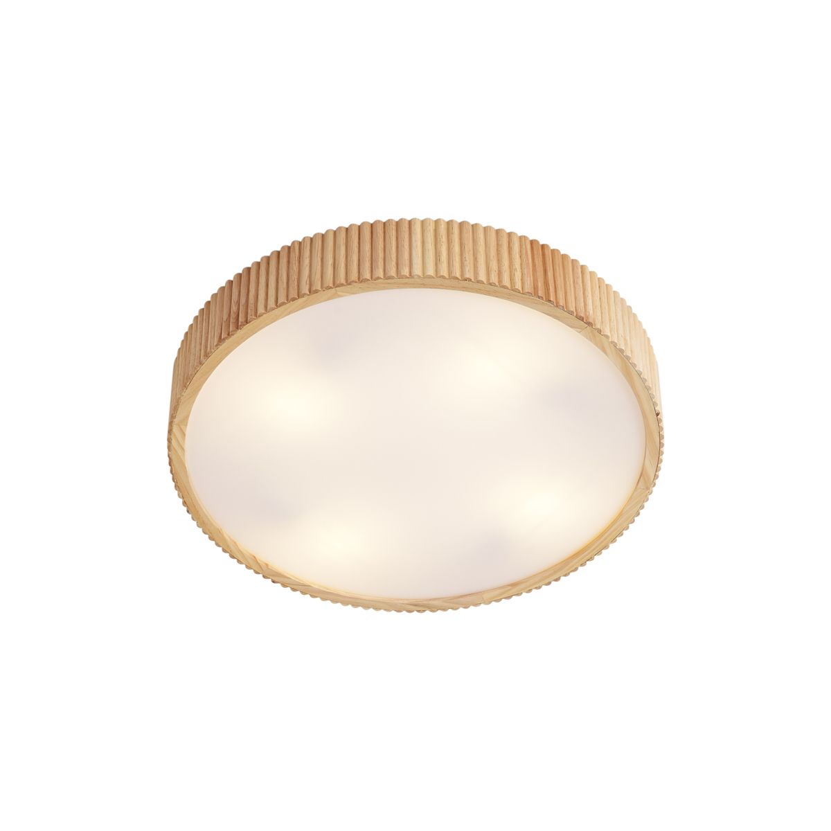 Japandi plafondlamp hout 50cm 4-lichts - Lyra