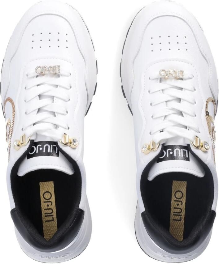 Liu Jo Witte Sneakers Geweldig 20 Spreading Tumbled SP White Dames