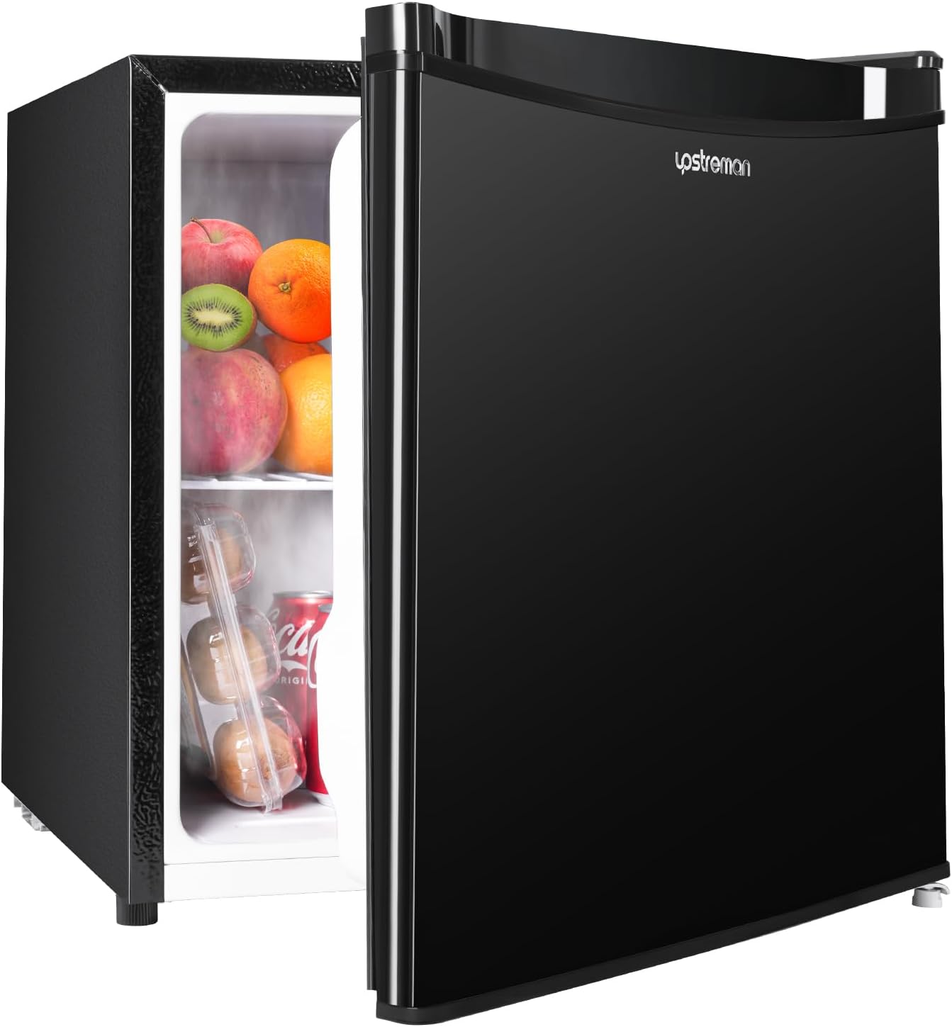 Upstreman 46L Mini-Kühlschrank mit Gefrierfach, Energiesparend und Leise - Kleiner Kühlschrank Ideal für Schlafzimmer und Wohnräume
