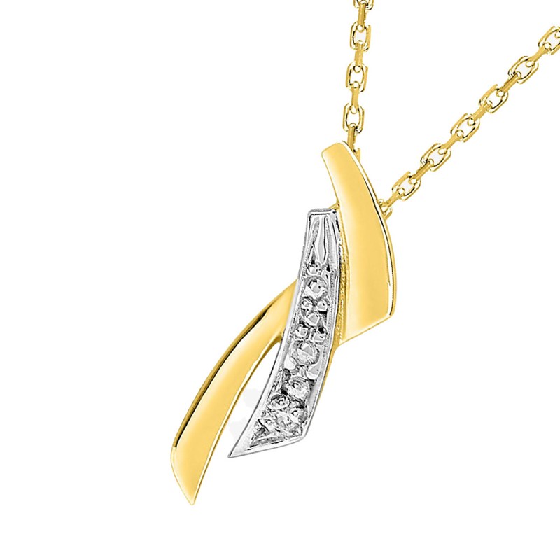 Collier Femme - Or 18 Carats - Diamant 0,01 Carats - Longueur : 42 cm