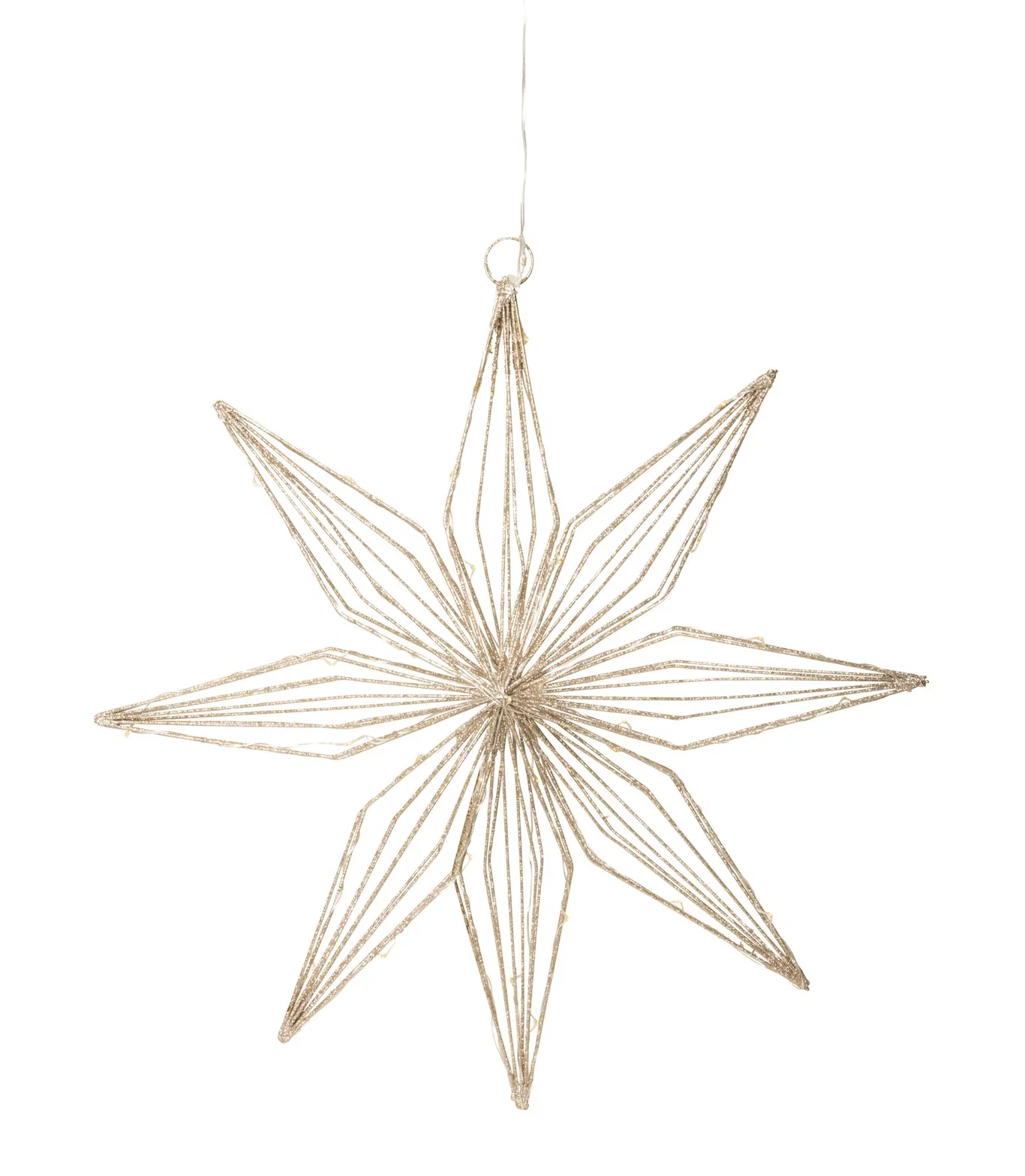 Adventsstjerne MetalChampagne Høyde 50 cm