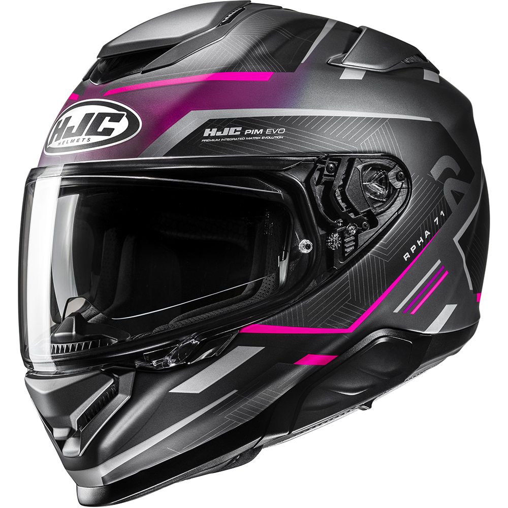 HJC - Casque RPHA 71 Ellon MC8SF / Noir / Argent / Rose / Mat