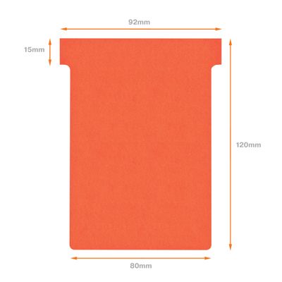 Nobo - 100 Fiches en T - Taille 3 - rouge