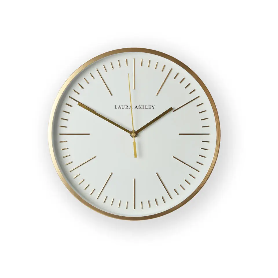 Laura Ashley Glenn Klok - Streep - 30,5x30,5cm - Goud