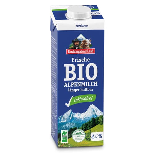 Berchtesgadener Land Frische BIO-Alpenmilch ESL 1,5 % Fett laktosefrei