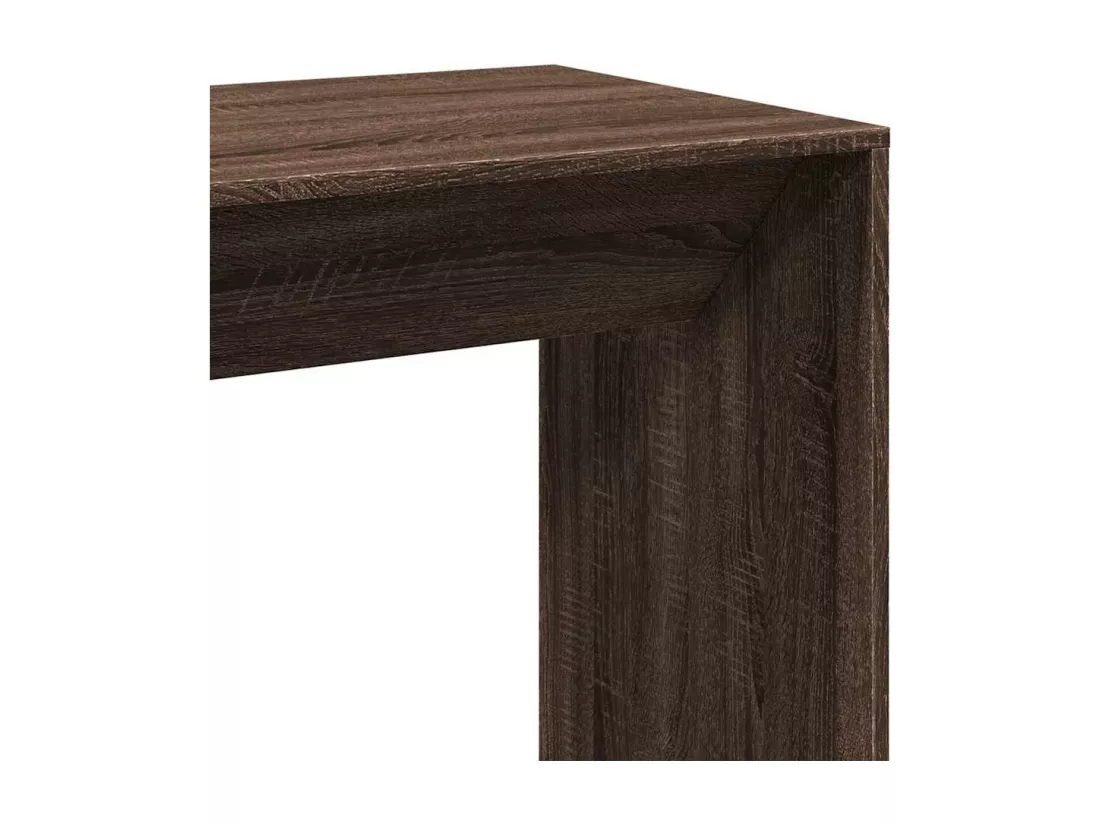 Table de bar chêne marron 102x50x103,5 cm bois d'ingénierie