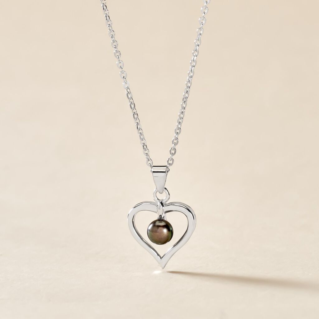 Collier Saynaae Argent Blanc Perle De Culture