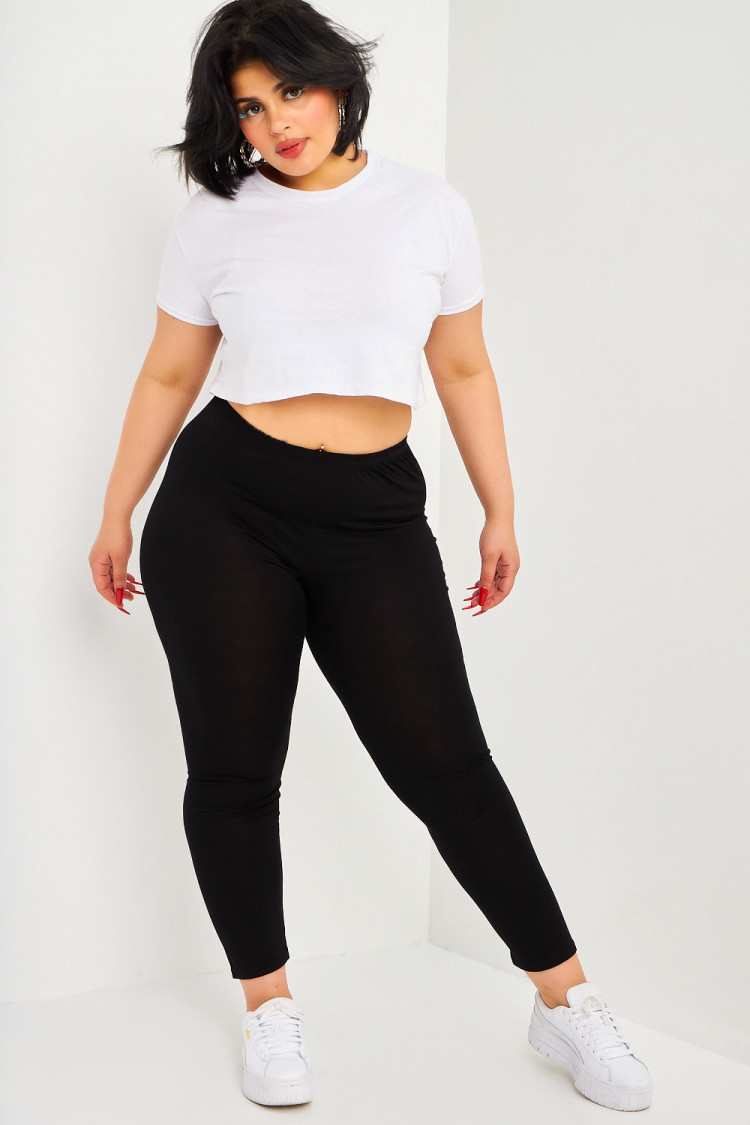 Pantalon fin Noir uni