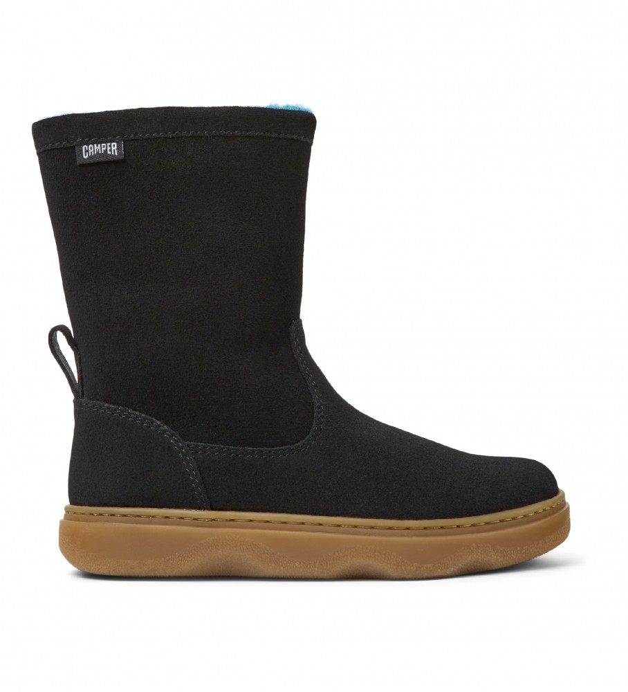 Botas de couro pretas Camper Kiddo