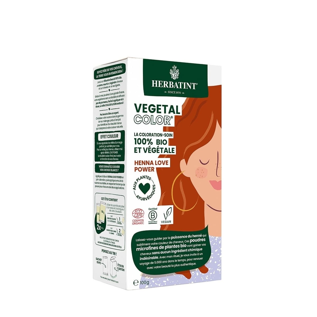 Herbatint Vegetal Color Coloration-Soin 100% Bio et Végétale