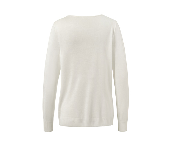 Feinstrickpullover, cremeweiß