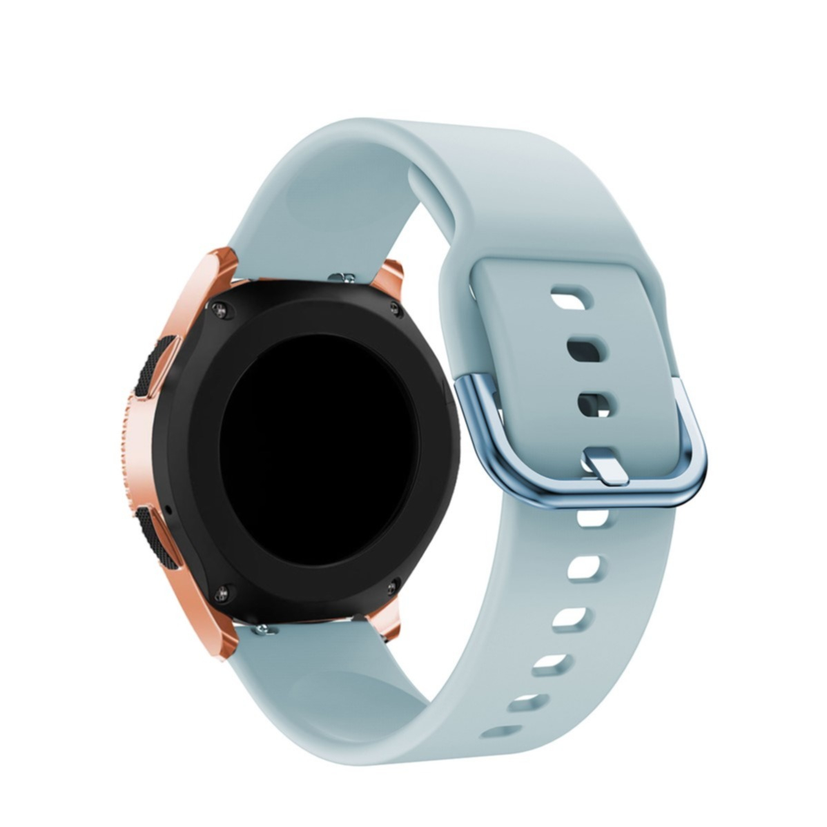 Samsung Galaxy Watch Active 2 (40mm) Silikon Sport Armband mit Dornschliesse (Gelenkumfang: 160-210mm) - Hellblau