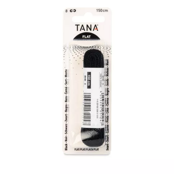 Lacets plats 150 cm noirs TANA