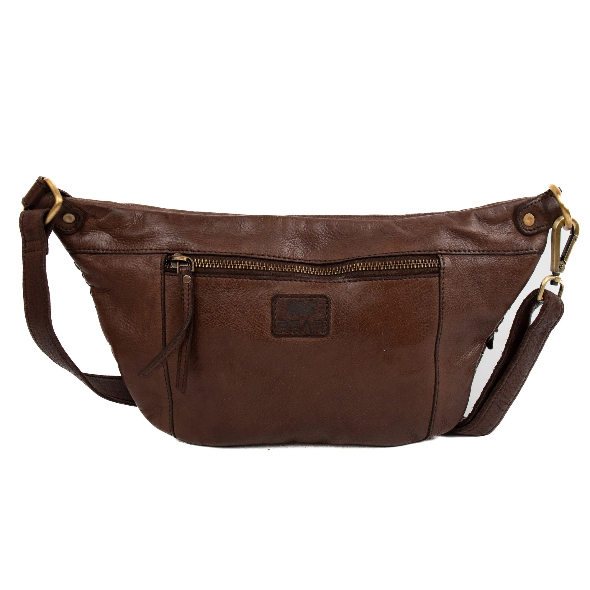 Bear Design Milano Justo Heup-/ Schoudertas Ariana Gevlochten Brown MJ1548B