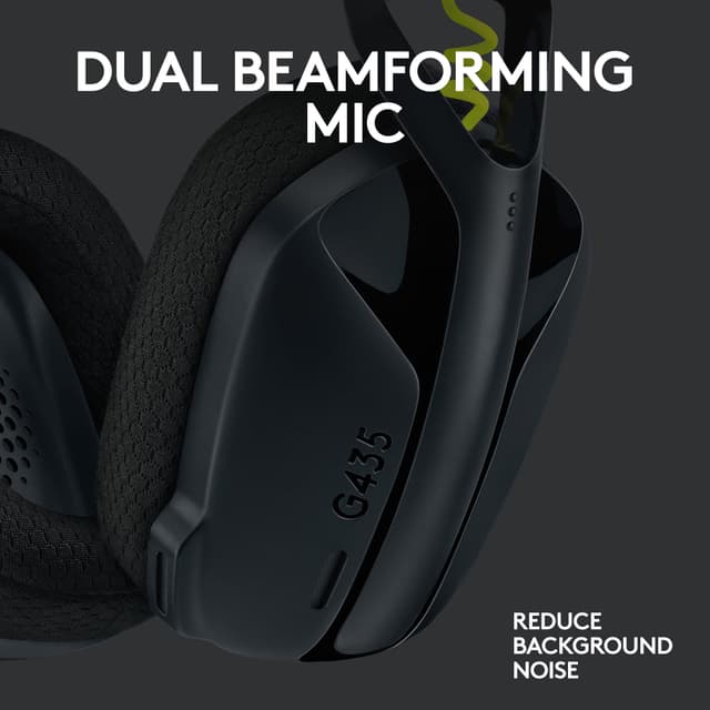 Logitech G435 gaming-høretelefoner (sort)