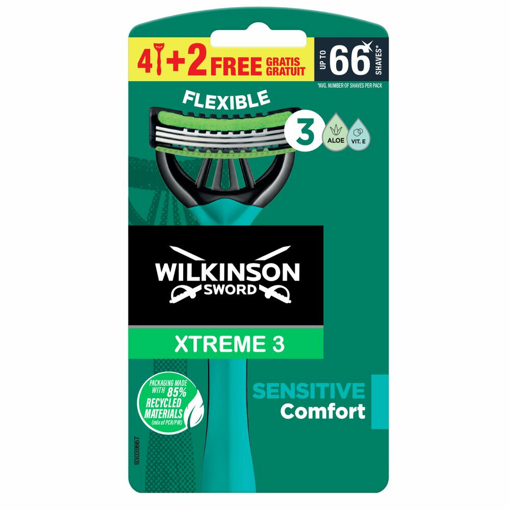 Wilkinson Wegwerpscheermesjes Xtreme 3 Sensitive Comfort 6 stuks