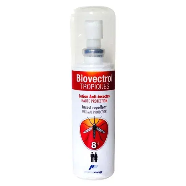 Loção repelente de insetos tropicais Pharmavoyage Biovectrol 75ml