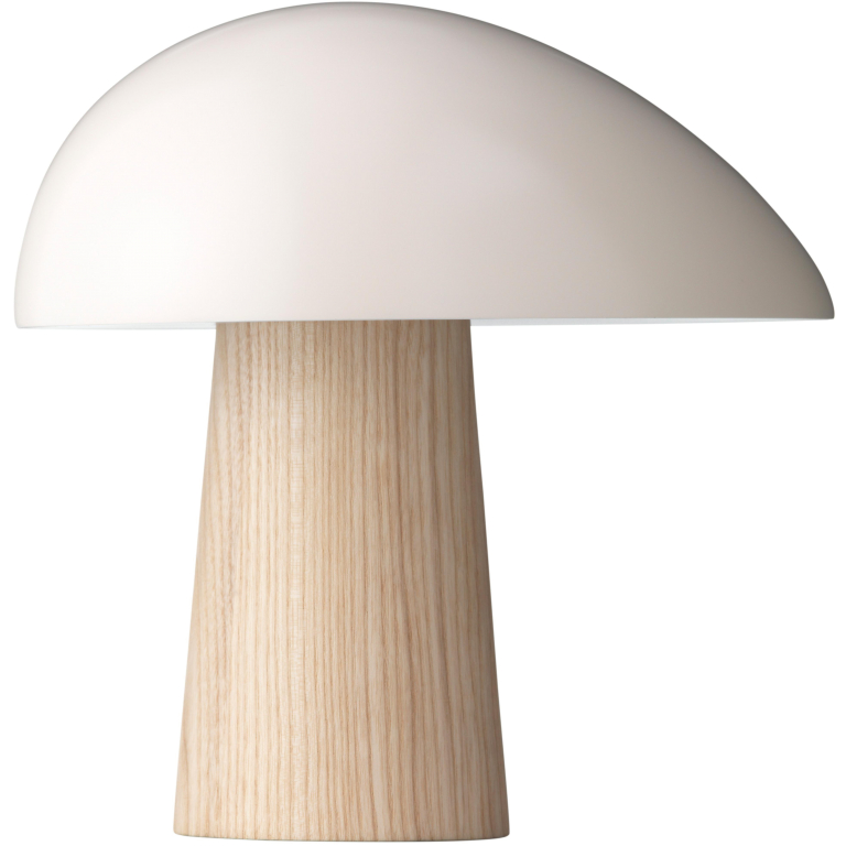Fritz Hansen Night Owl tafellamp smokey wit gelakt essenhout